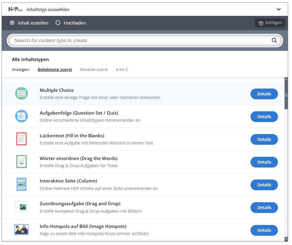 Neues Tool: H5P-Editor in der NBC